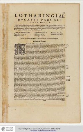 Lotharingiae Ducatus pars Septentrionalis