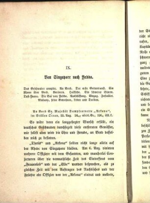IX. Von Singapore nach Yeddo.