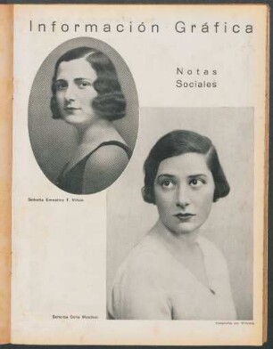 Notas sociales : Señorita Ernestina T. Viñale. - Señorita Celia Muethall