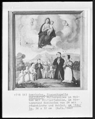 Madonna in Wolken mit Stifterfamilie