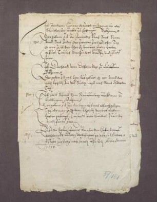 Kundschaften über den Lindenhart und andere Waldungen in der Gemarkung von Malsch und die daran der Gemeinde Malsch und anderen Gemeinden zustehenden Rechte