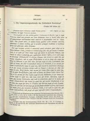1. Die Umgrenzungsurkunde des Erzbischofs Bonifatius