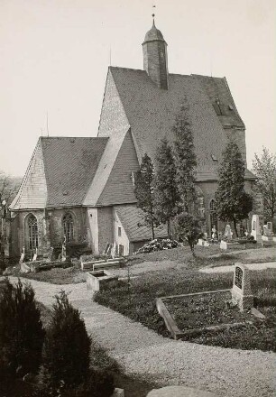 Burkhardswalde. Kirche (1451/1500). Ansicht von Norden