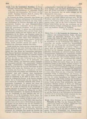 299-300 [Rezension] Schalk, Fritz, Die französischen Moralisten ; 1.La Rochefoucauld, Vauvenargues, Montesquieu, Chamfort, Rivarol