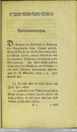 Vorerinnerungen
