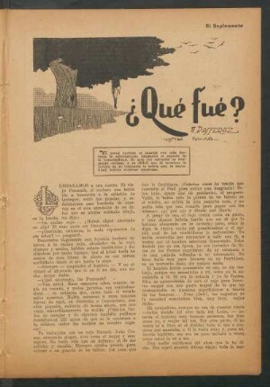 ¿Qué fué? : Ilustró Peña-Plata.