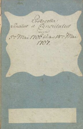 Ratsprotokolle 1706-1707