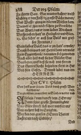 Der CVI. Psalm. - Der CXIIX. Psalm.