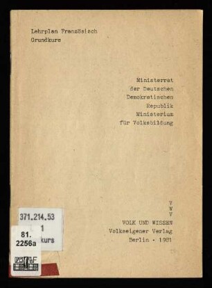 1981: Grundkurs
