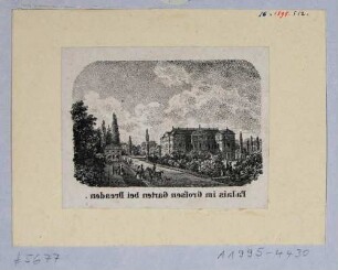 Das Palais im Großen Garten in Dresden, seitenverkehrt
