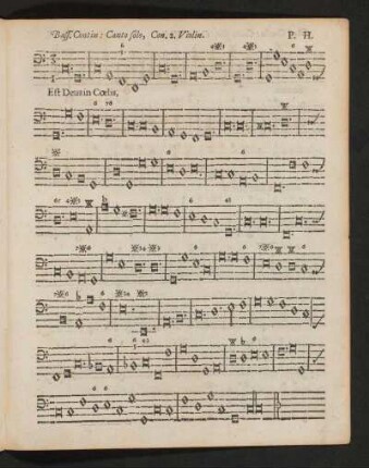 Bass. Contin: Canto Solo, Con 2. Violin.