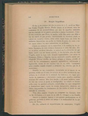 IV. Rasgos biográficos