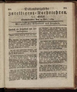 LI. Stück. Sonnabends: den 19. Dec., 1789.