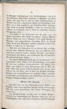 Meine erste Jugend.