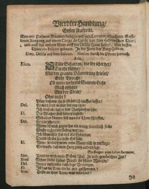 Vierdter Handlung