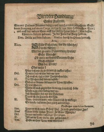 Vierdter Handlung