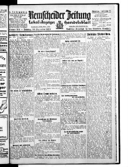 Remscheider Zeitung: Lokal-Anzeiger : Handelsblatt : amtliches Kreisblatt für den Stadtkreis Remscheid