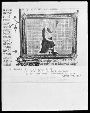 Bible Historiale — Thronende Ecclesia, Folio 301recto