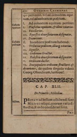 Cap. XLII. De Privatis Militibus.