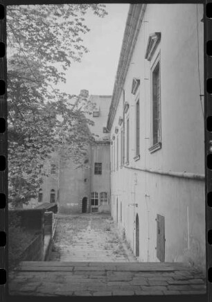 Blick auf das Kommandantenhaus entlang des Neuen Zeughauses