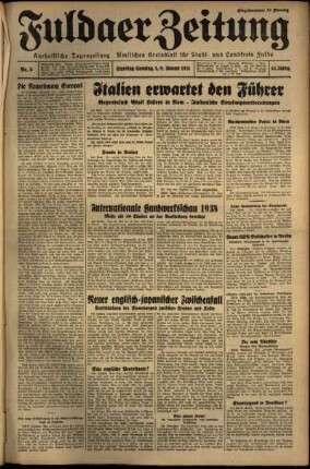 Ausgabe vom Samstag, den 08. Januar 1938.