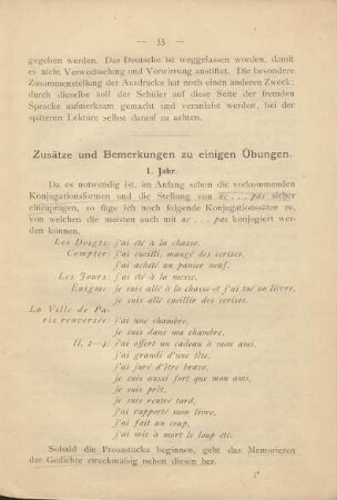 Zusätze und Bemerkungen zu einigen Übungen