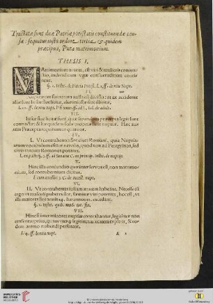 Thesis I-XLIV