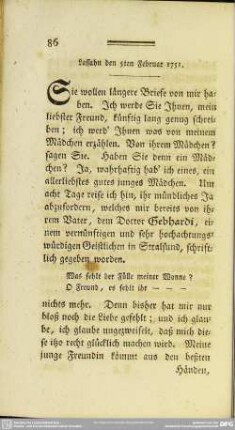 Lassahn den 5ten Februar 1751