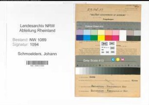 Entnazifizierung Johann Schmoelders , geb. 16.06.1889 (Polizist)