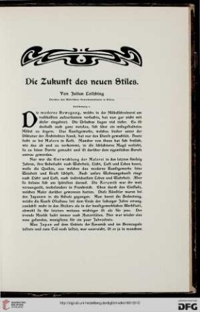 Die Zukunft des neuen Stiles, [3]
