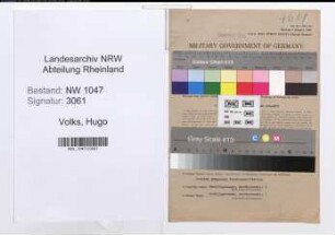 Entnazifizierung Hugo Volks , geb. 07.04.1893 (Angestellter)