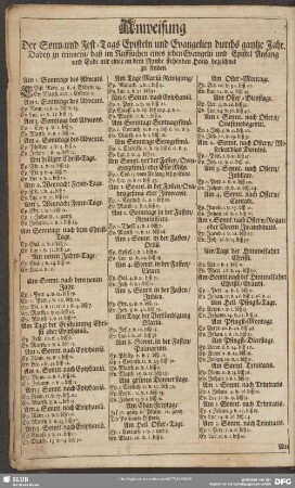 Anweisung Der Sonn- und Fest-Tags Episteln und Evangelien durch gantze Jahr