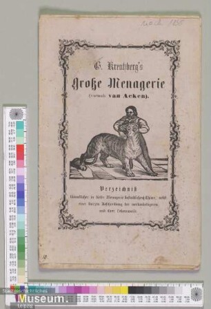 G. Kreutzberg´s große Menagerie