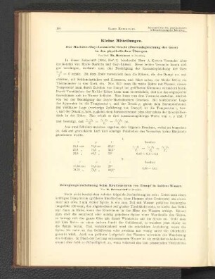 Das Marlotte-Gay-Lussacsche Gesetz (Zustandsgleichung der Gase) in den physikalischen Übungen.