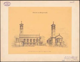Kaiser-Friedrich-Gedächtnis-Kirche, Berlin-Tiergarten 3. Projekt: 2 Ansichten