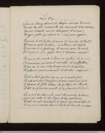 Le cri / Émile Verhaeren