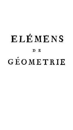 Élémens de géométrie