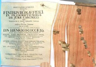 Disputatio Juridica Altera De Finibus Bonae Fidei In Praescriptionibus De Jure Canonico
