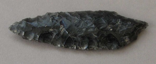 Arrowhead made from obsidian