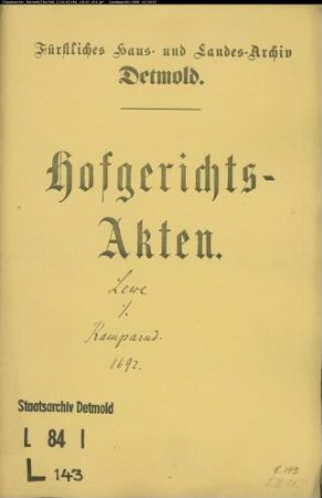 Lewe (Leve), Jürgen zu Greste gegen Kamparnd zu Greste - Schuldforderung
