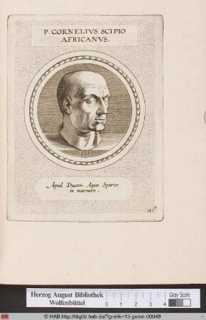 Porträt des Publius Cornelius Scipio Africanus.