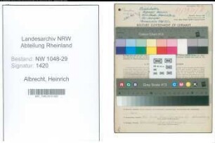 Entnazifizierung Heinrich Albrecht , geb. 14.05.1885 (Beamter)