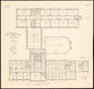 Unterrichtsanstalt des Kunstgewerbemuseums, Berlin Erweiterung: Grundriss 1. OG 1:100