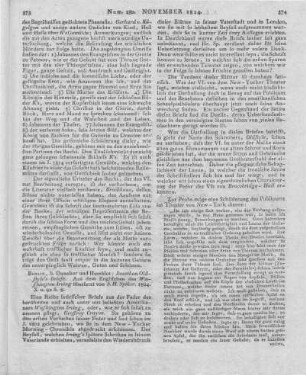 Irving, W.: Jonathan Oldstyle's Briefe. Aus dem Englischen übersetzt von S. H. Spiker. Berlin: Duncker & Humblot 1824