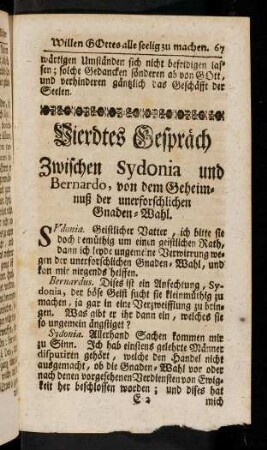 67-85, Vierdtes Gespräch.