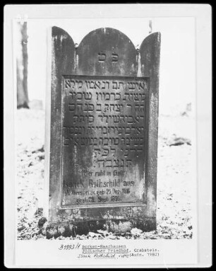 Grabstein Isaak Rothschild (+1895)