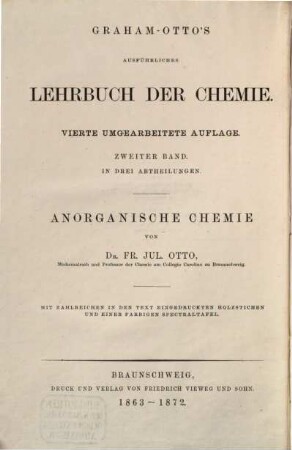 Ausführliches Lehrbuch der anorganischen Chemie. 2