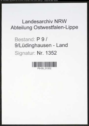 Heiratsregister Standesamt Lüdinghausen-Land