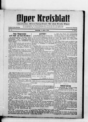 Olper Kreisblatt : amtliches Mitteilungsblatt für den Kreis Olpe