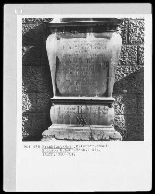 Epitaph für Wilhelm Lehmann